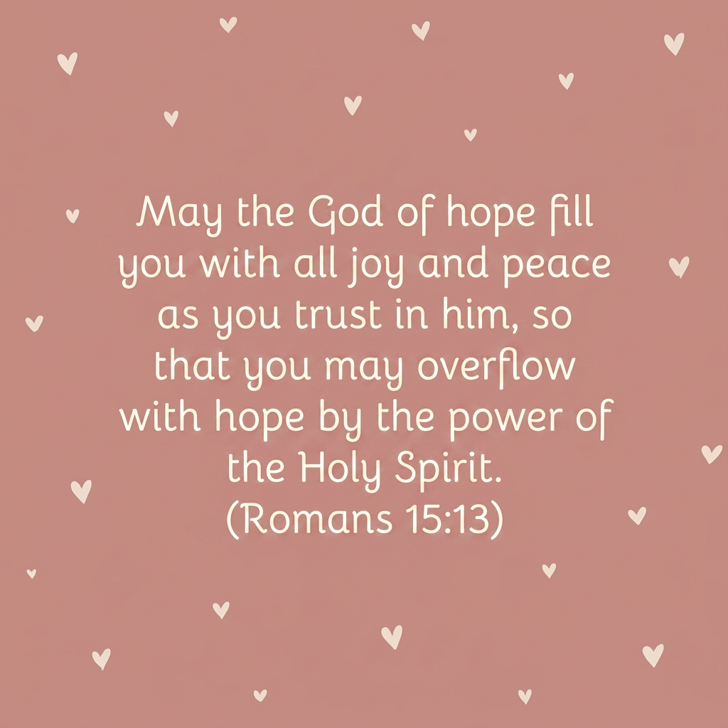 Add Romans 15:13 verse text centered